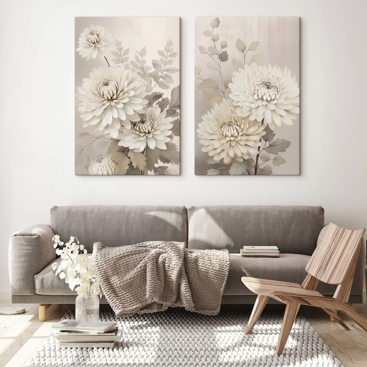  Schilderijen Abstracte chrysanten m00856