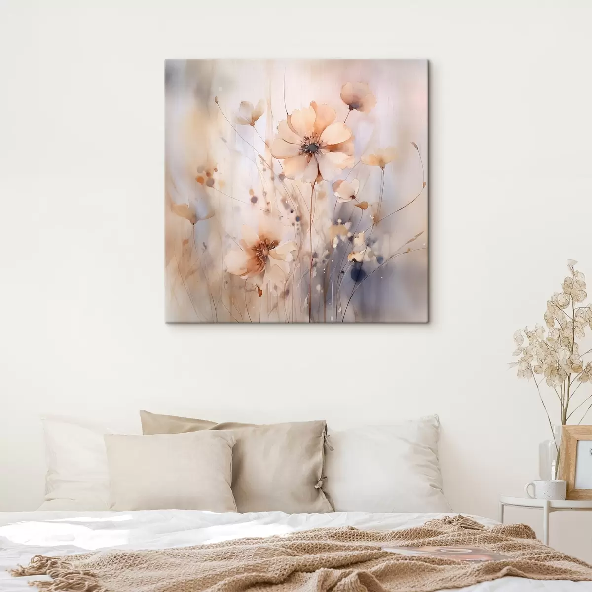  Schilderijen Delicate abstracte wilde bloemen s46139