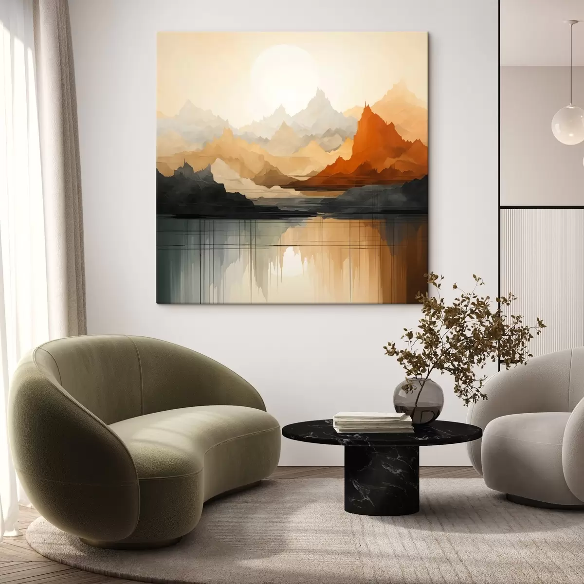  Schilderijen Abstract berglandschap s46140