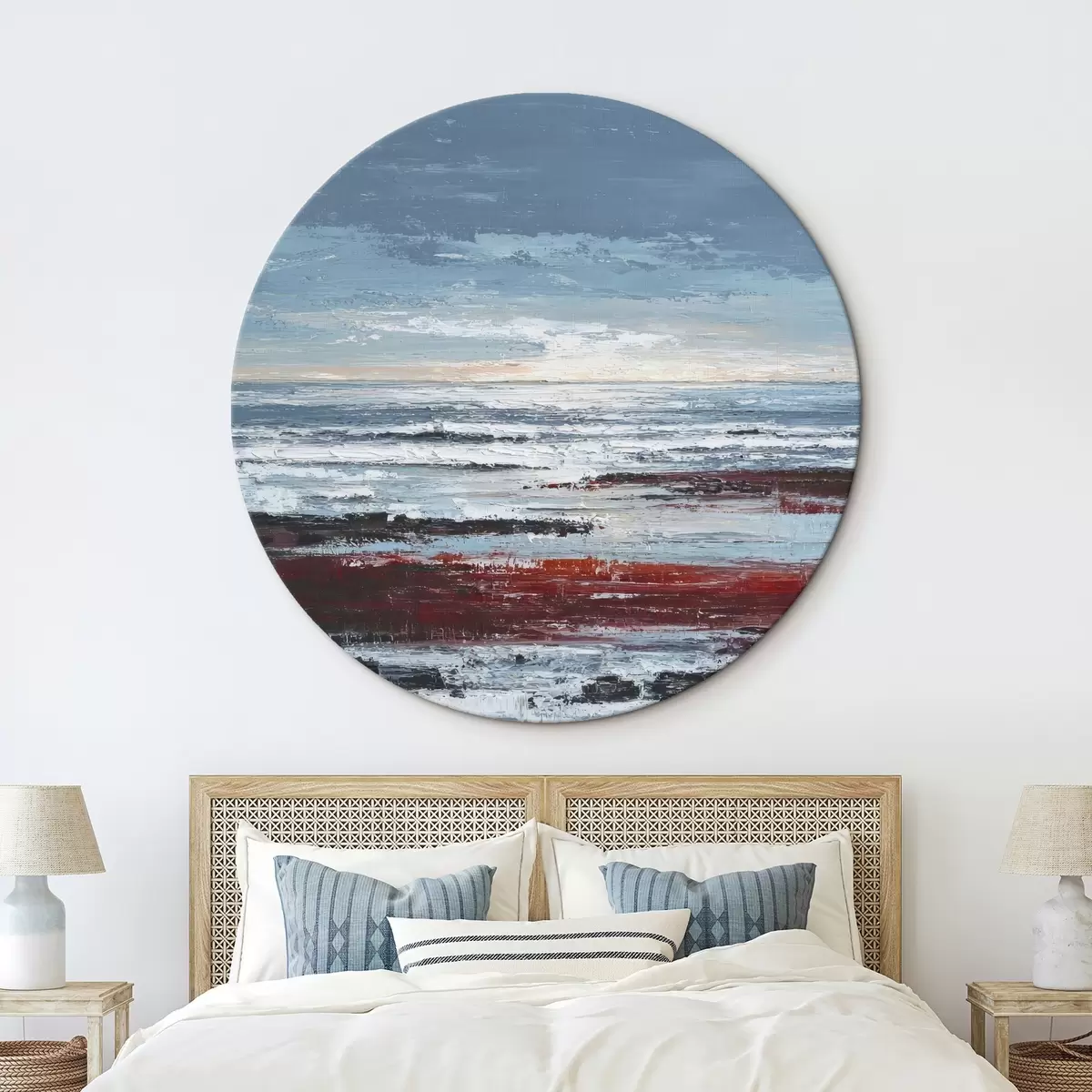 Ronde schilderijen Abstracte horizon r46131