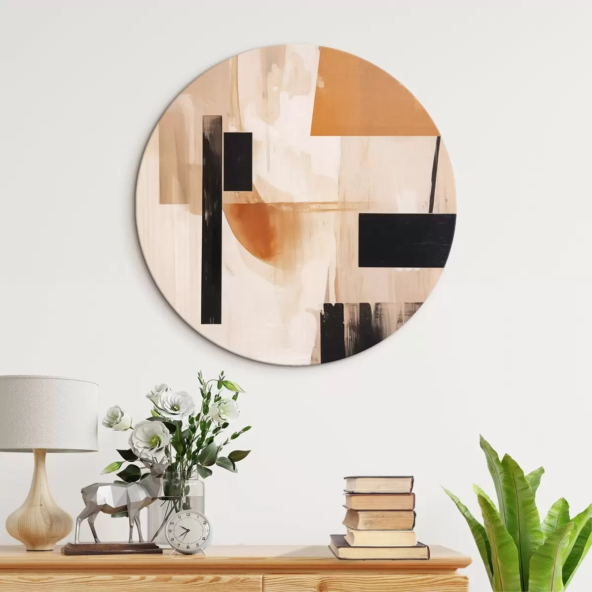 Ronde schilderijen Abstractie r46138