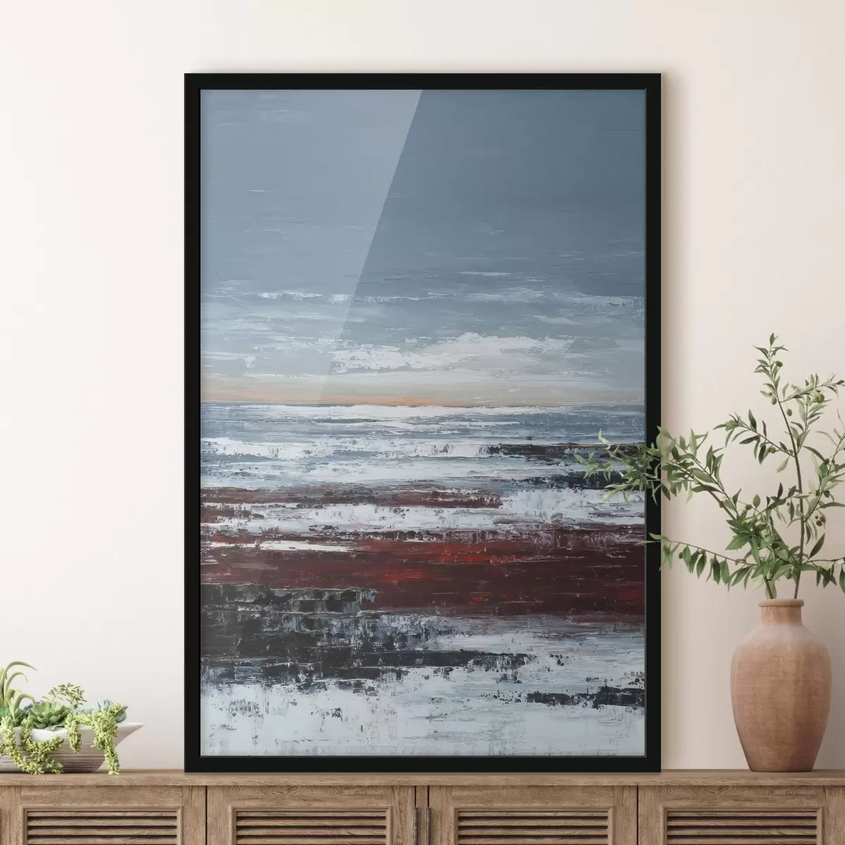 Poster Abstract zeegezicht f46014