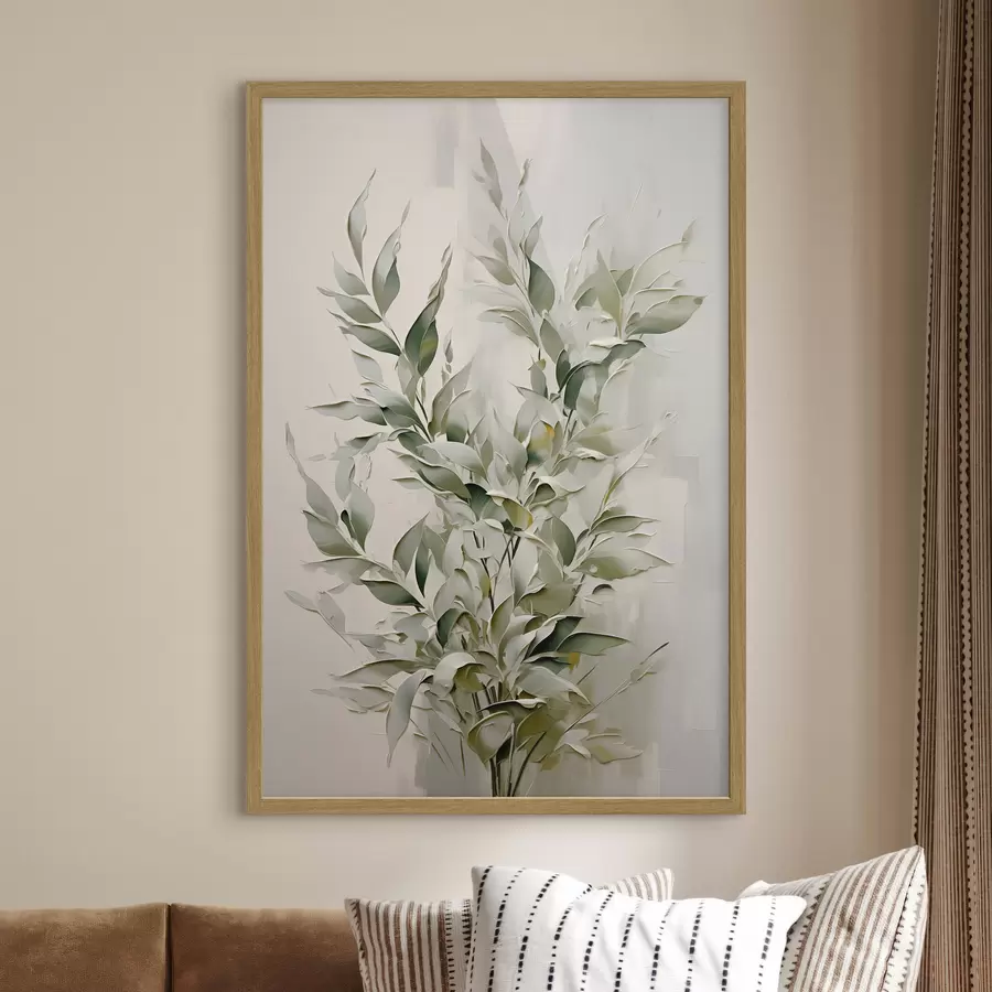 Fotobehang Abstracte tak met bladeren f46136