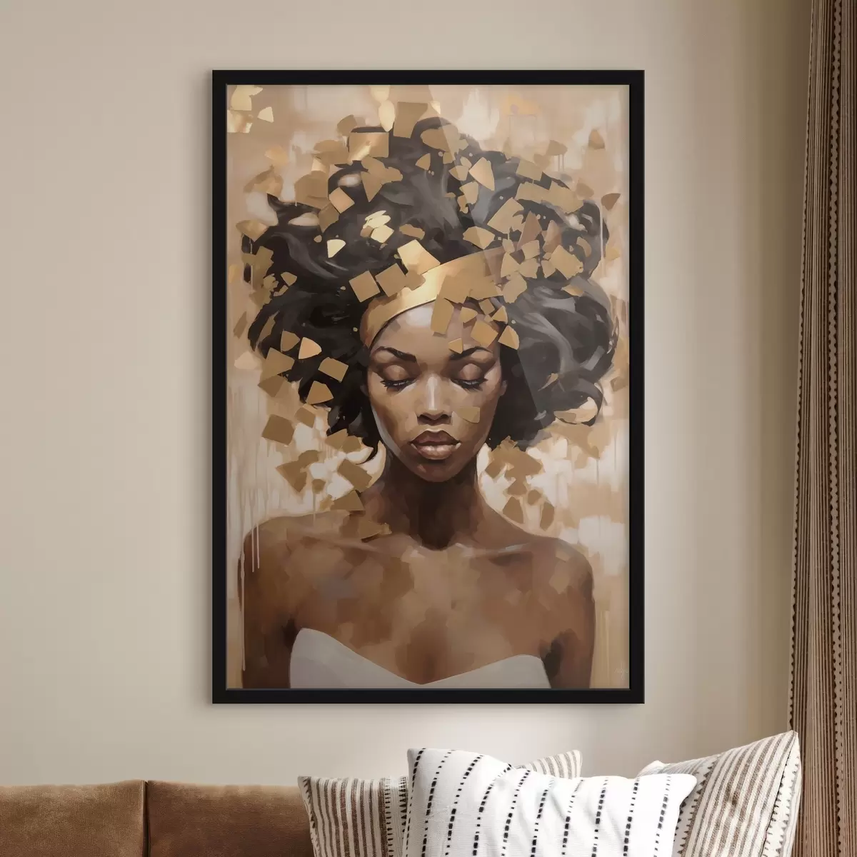 Poster Portret van een vrouw f46259