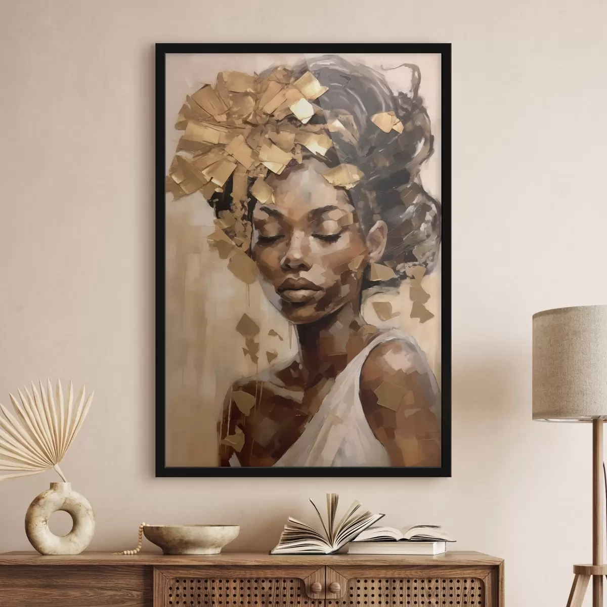 Poster Portret van een vrouw f46260