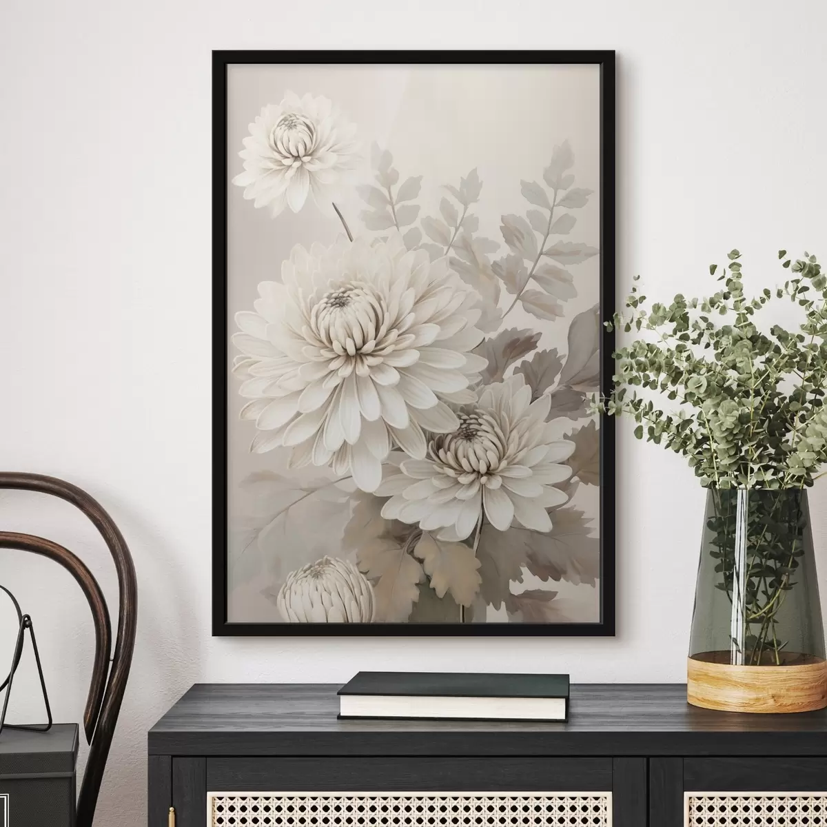 Poster Abstracte chrysanten f46261
