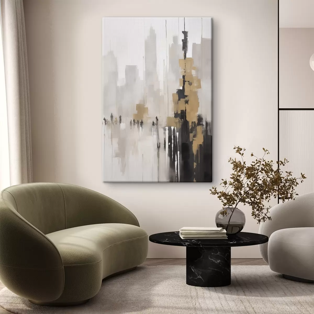  Schilderijen Abstract stedelijk landschap s46305