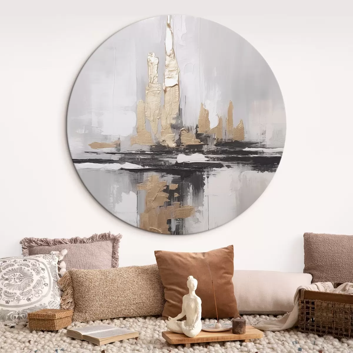 Ronde schilderijen Moderne abstractie r46296
