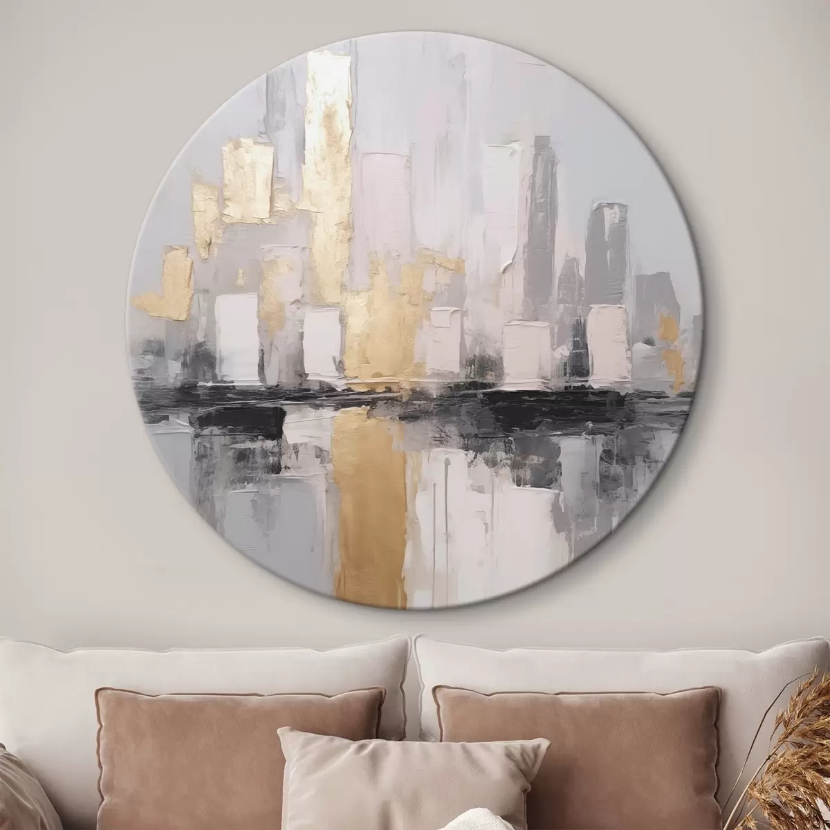 Ronde schilderijen Abstractie r46297
