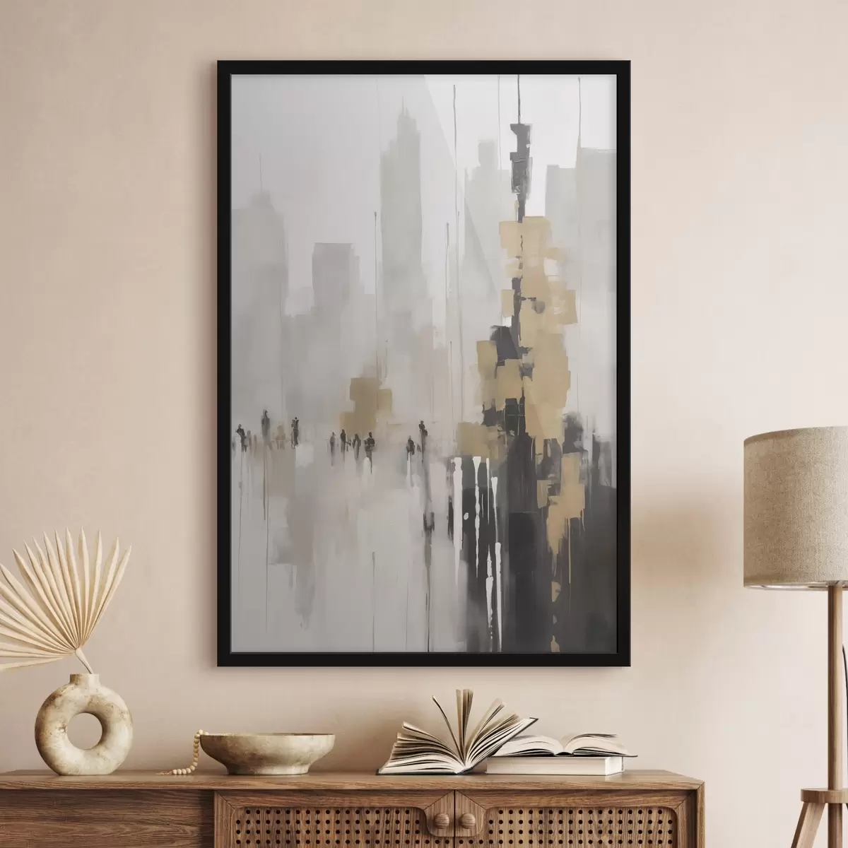 Poster Abstract stedelijk landschap f46305