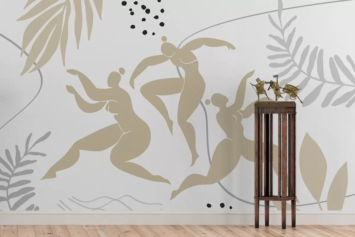 Fotobehang Abstracte silhouetten van vrouwen w04725