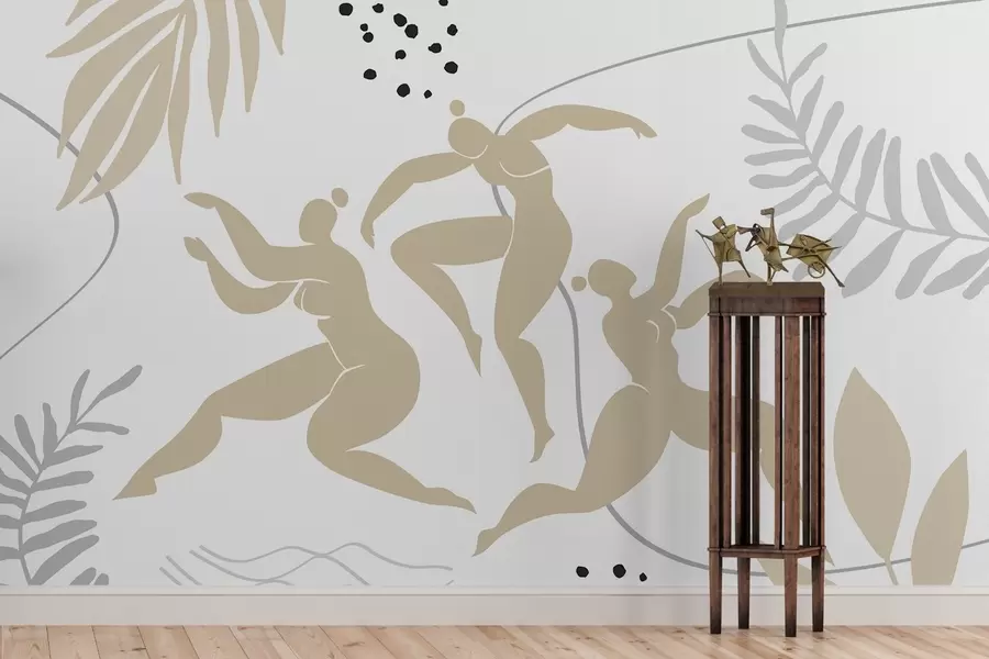 Fotobehang Abstracte silhouetten van vrouwen w04725