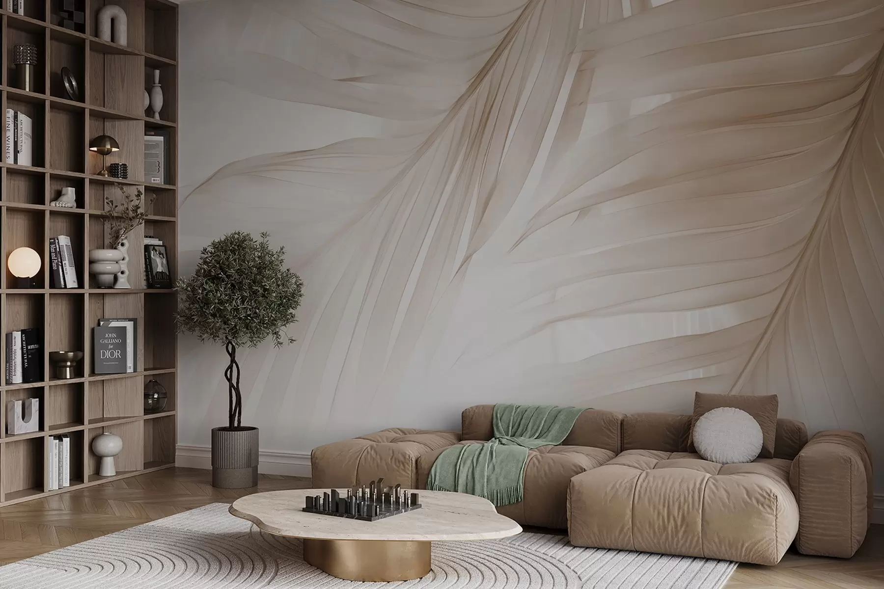 Fotobehang Varen bladeren w04727