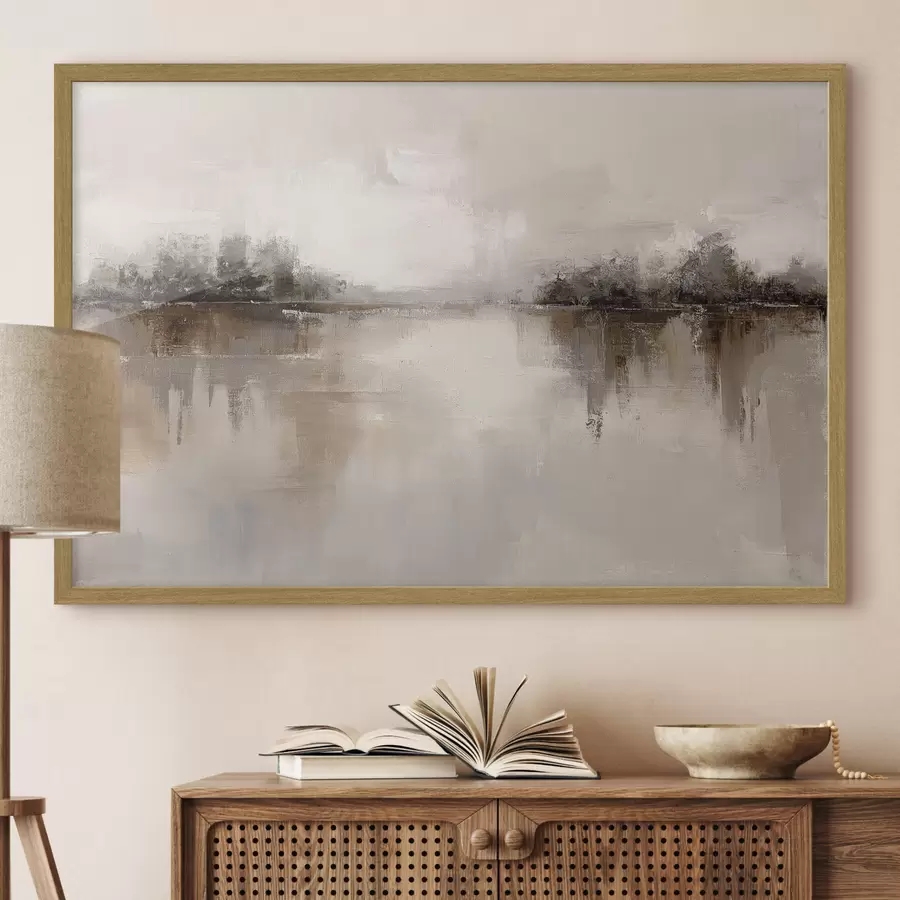 Fotobehang Oevers van een stil meer f46158
