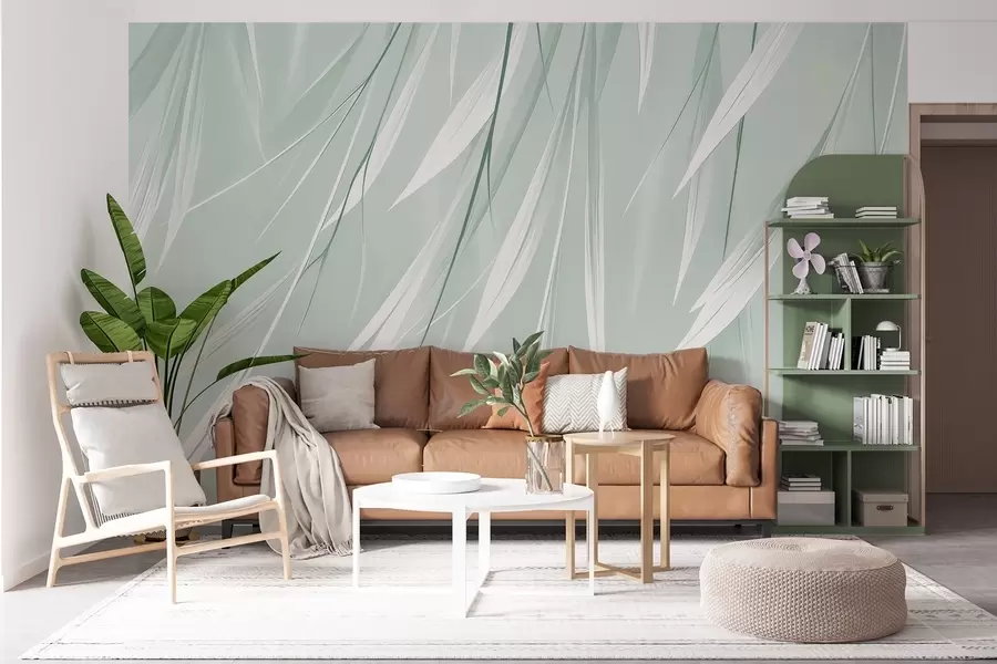 Fotobehang Hangende dunne bladeren w04703v1