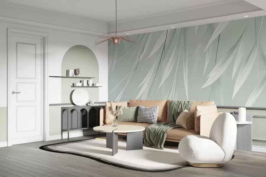 Fotobehang Hangende dunne bladeren w04703v1