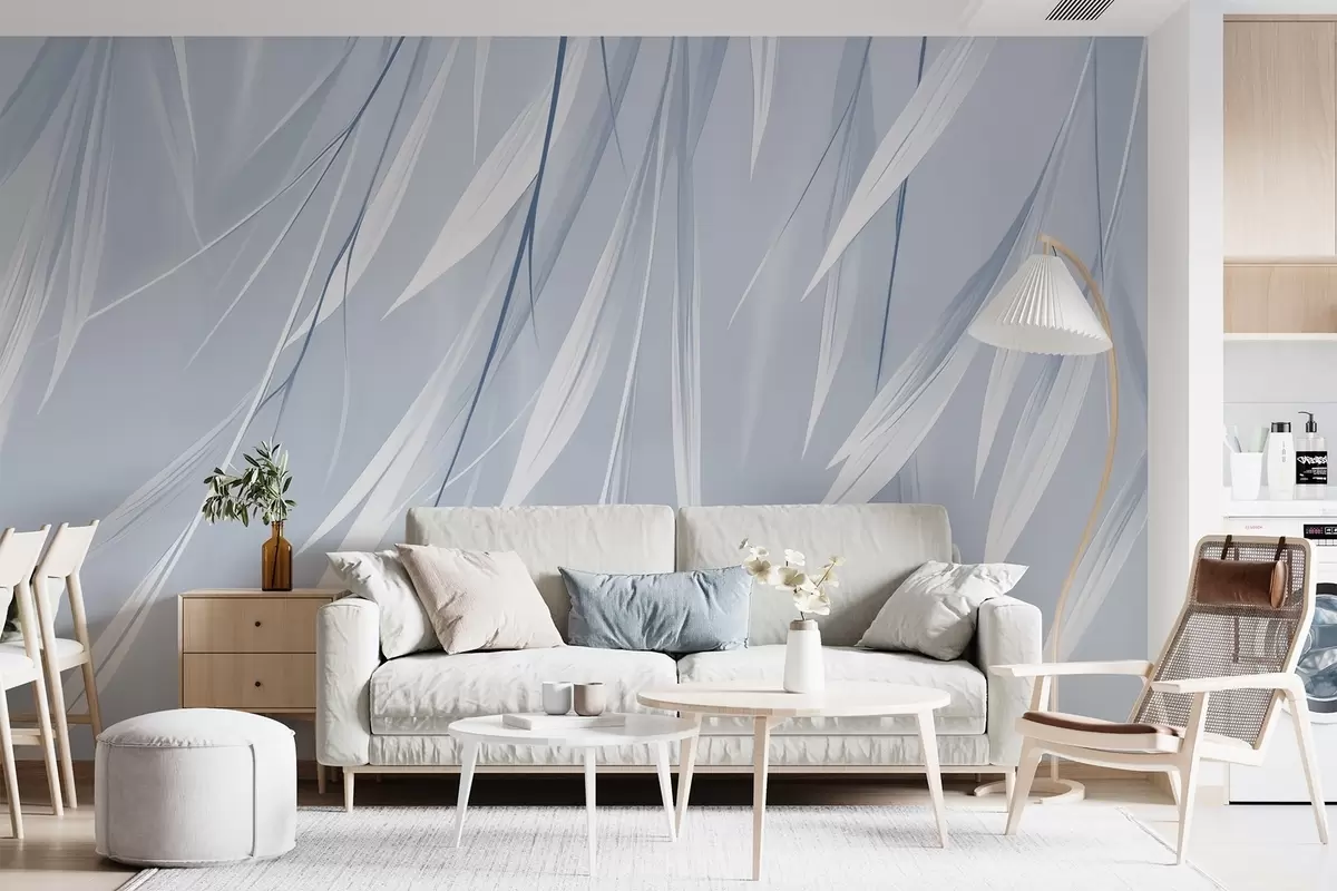 Fotobehang Hangende dunne bladeren w04703v2