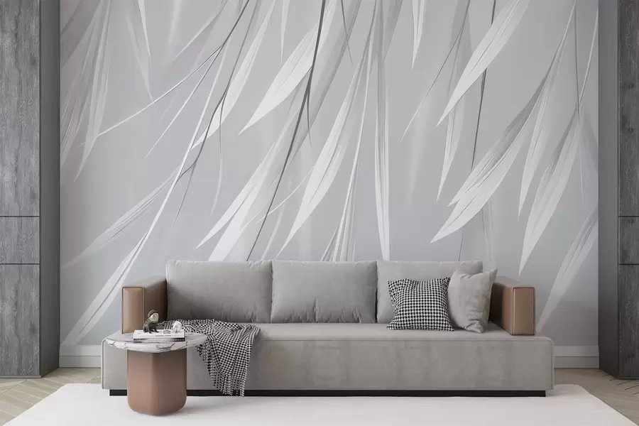 Fotobehang Hangende dunne bladeren w04703v3