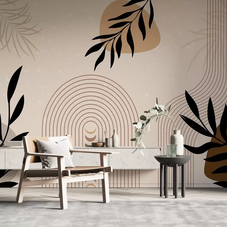 Fotobehang Samenvatting met planten w04745