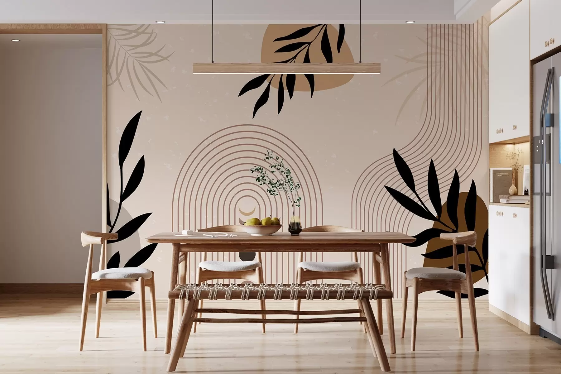 Fotobehang Samenvatting met planten w04745 kopen - Uwalls.nl Fotobehang Samenvatting met planten w04745