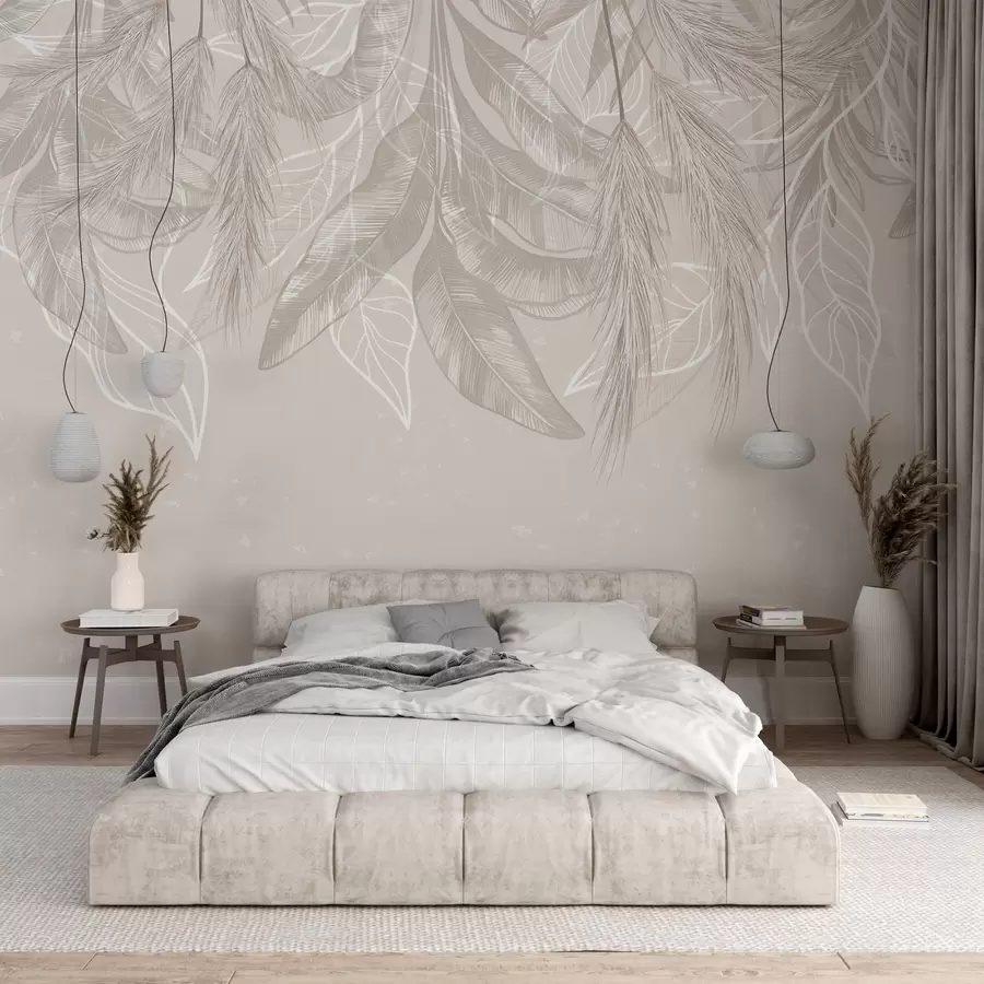 Fotobehang Hangende bladeren w04747