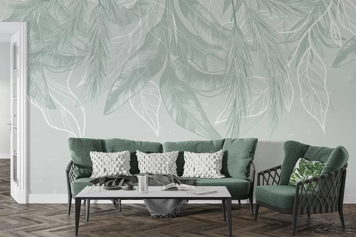 Fotobehang Hangende bladeren w04747v3