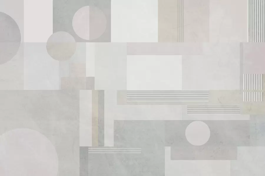 Fotobehang abstracte geometrie in grijze en beige tinten w04635