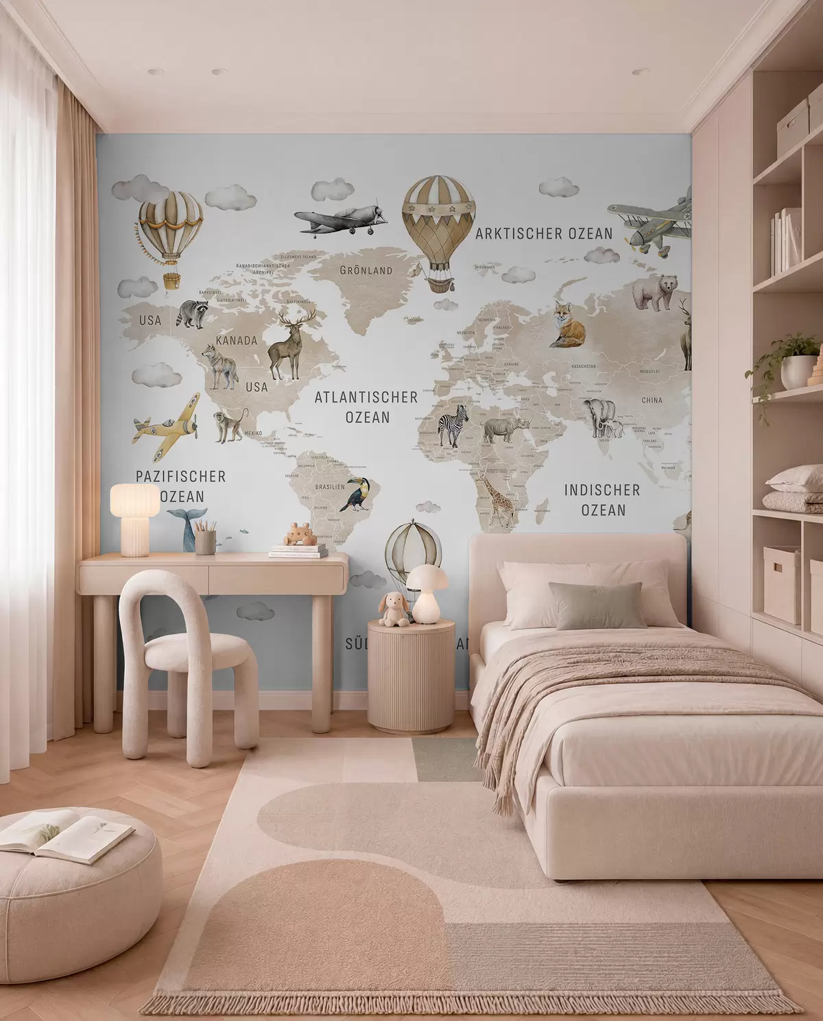 Fotobehang Beige atlas in het Duits c00001dev2
