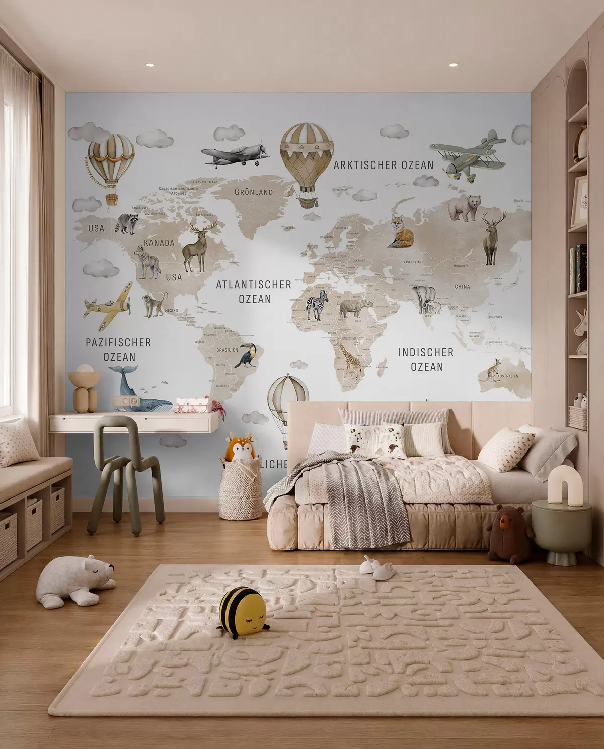 Fotobehang Beige atlas in het Duits c00001dev2