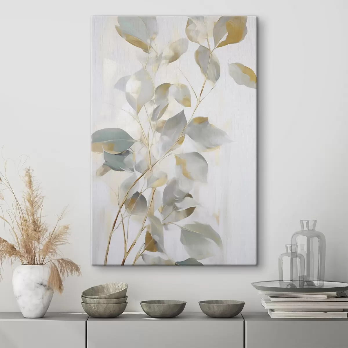  Schilderijen Abstracte bladeren s46349
