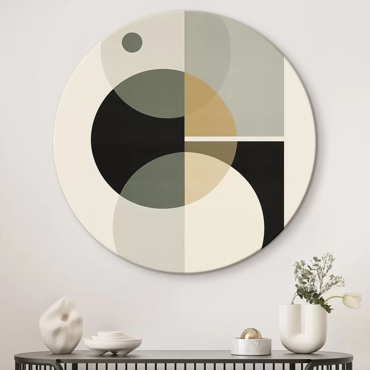 Ronde schilderijen Geometrische abstractie r46353