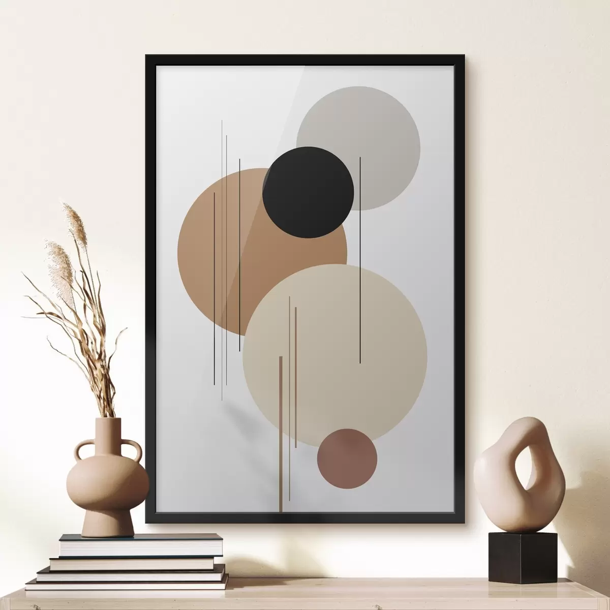 Poster Abstracte geometrische compositie f46351