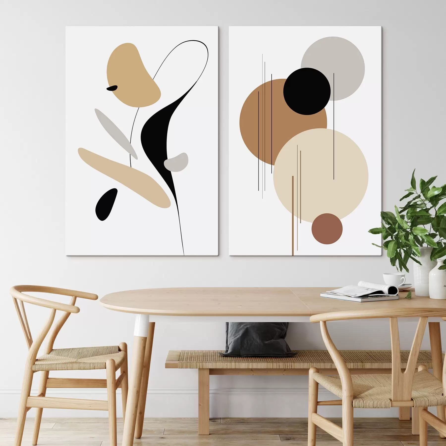  Schilderijen Abstracte geometrische compositie m00908