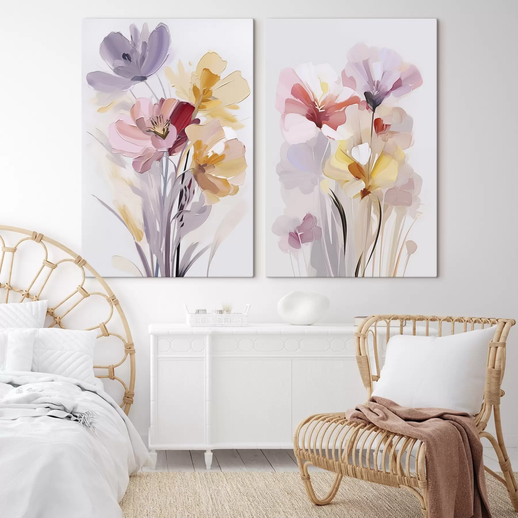  Schilderijen Abstract boeket bloemen m00910