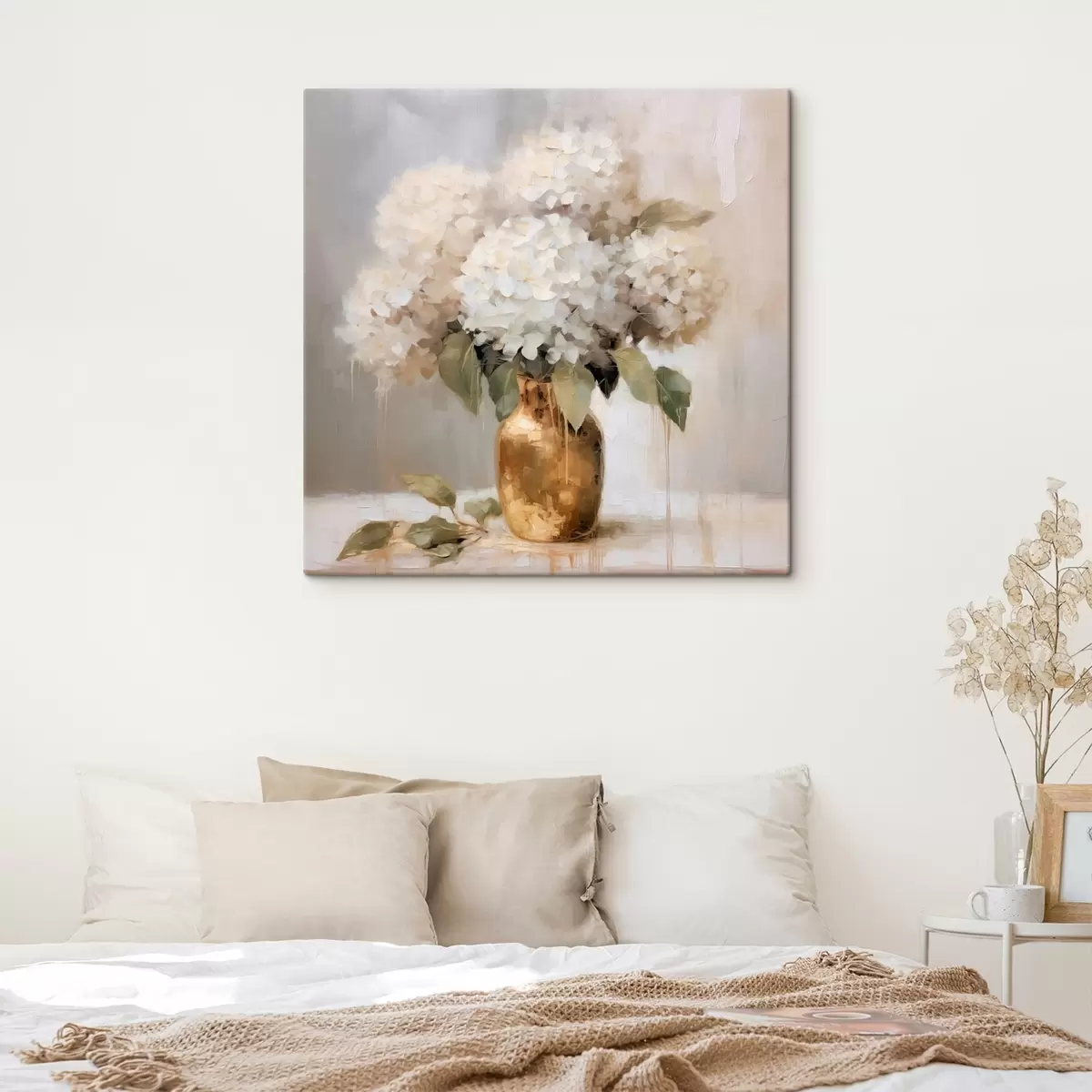  Schilderijen Delicaat boeket hortensia's in een vaas s46263