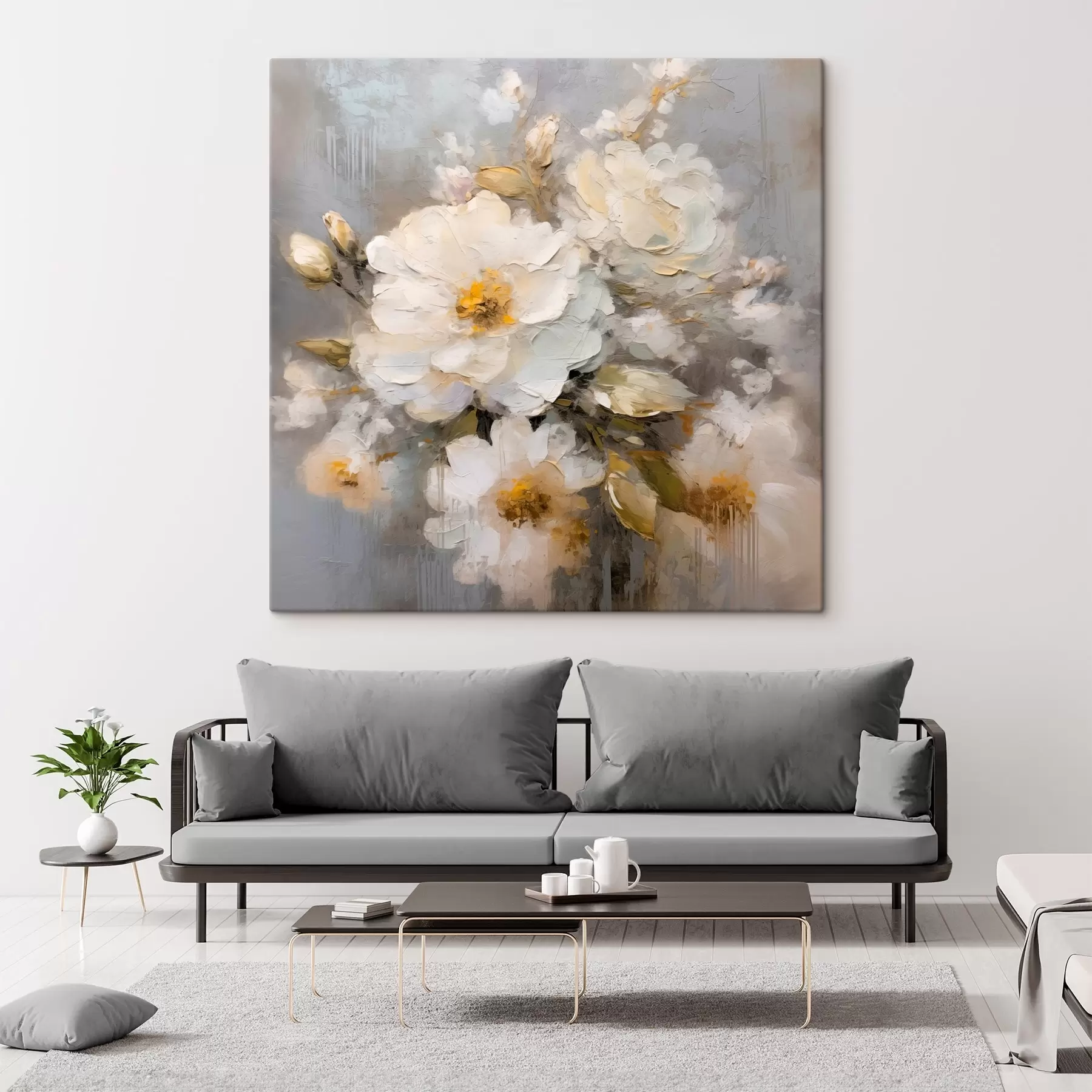  Schilderijen Abstracte bloemen s46265