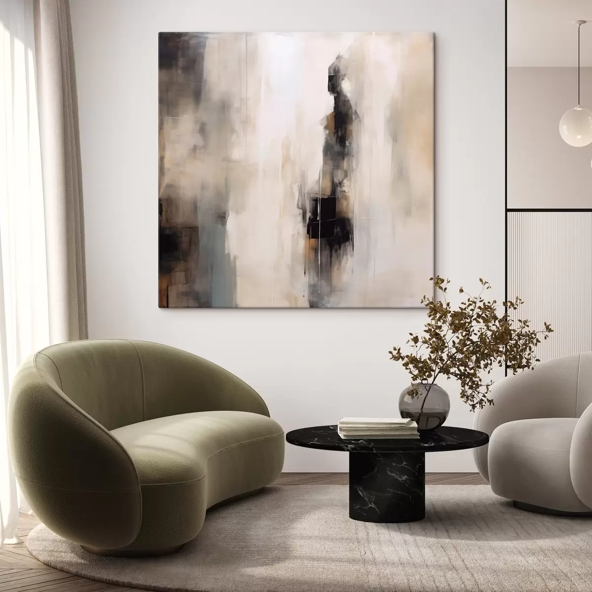  Schilderijen Een abstracte menselijke figuur s46361