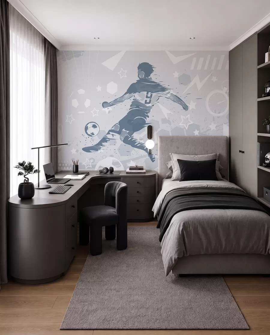 Fotobehang Voetballer, sport w04763v1