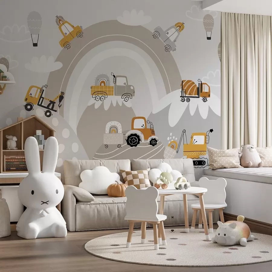 Fotobehang Kinderwagens, tractoren w04765