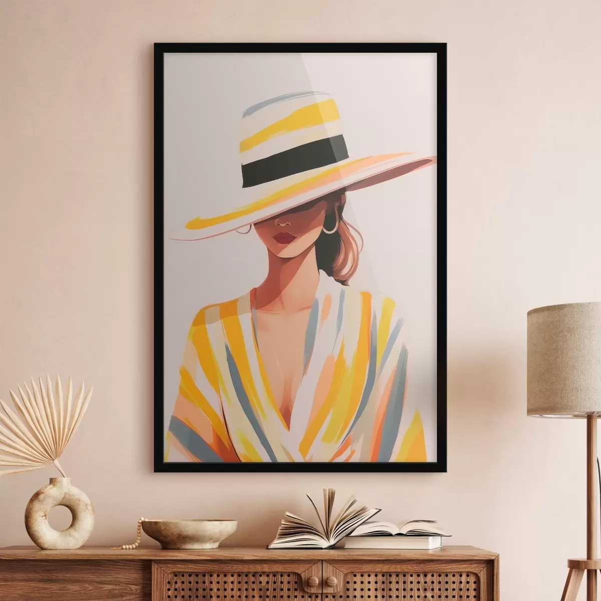 Poster Meisje met hoed f46421