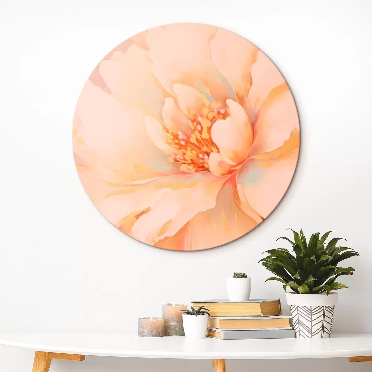Ronde schilderijen Bloem r46423