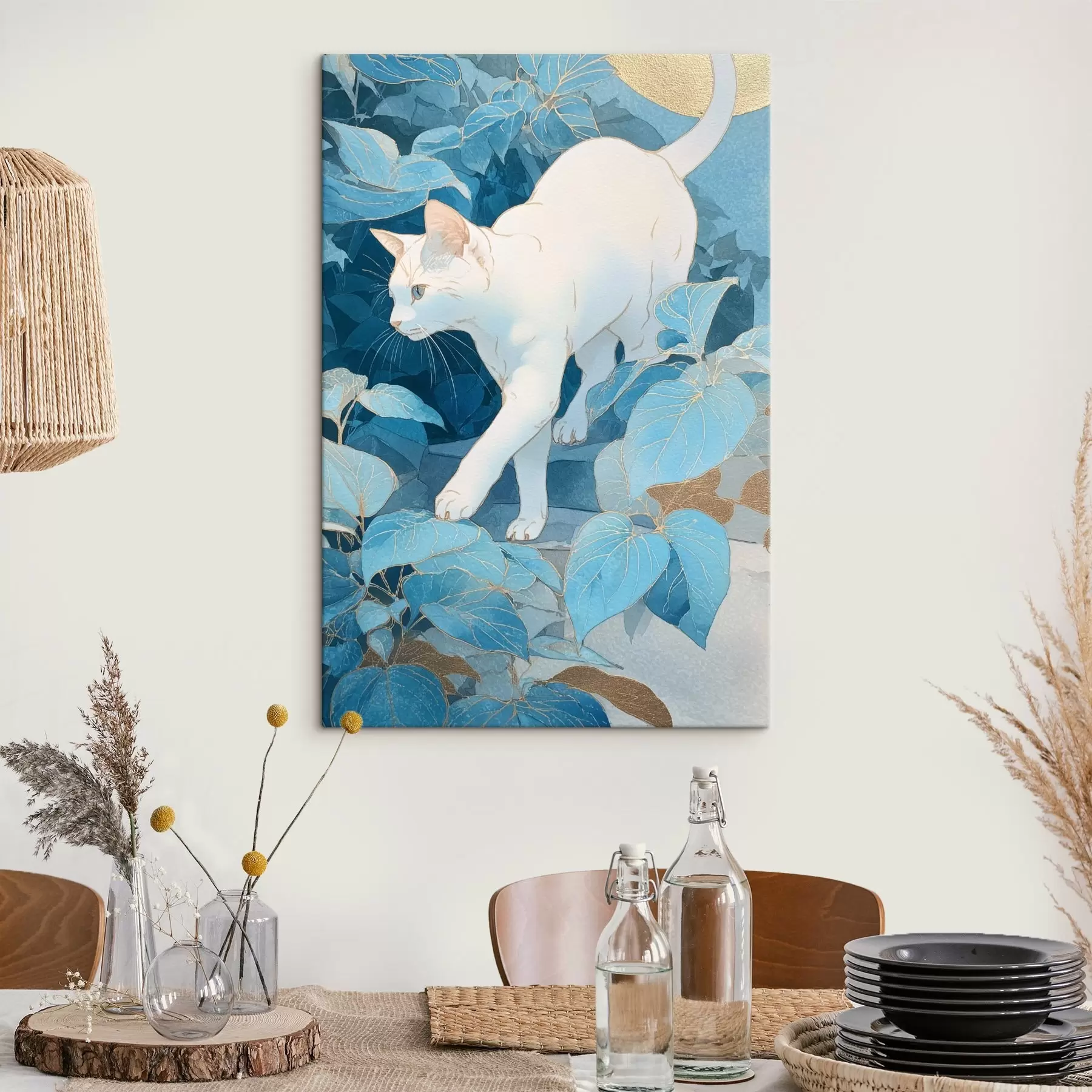  Schilderijen Kat tussen de bladeren s46362