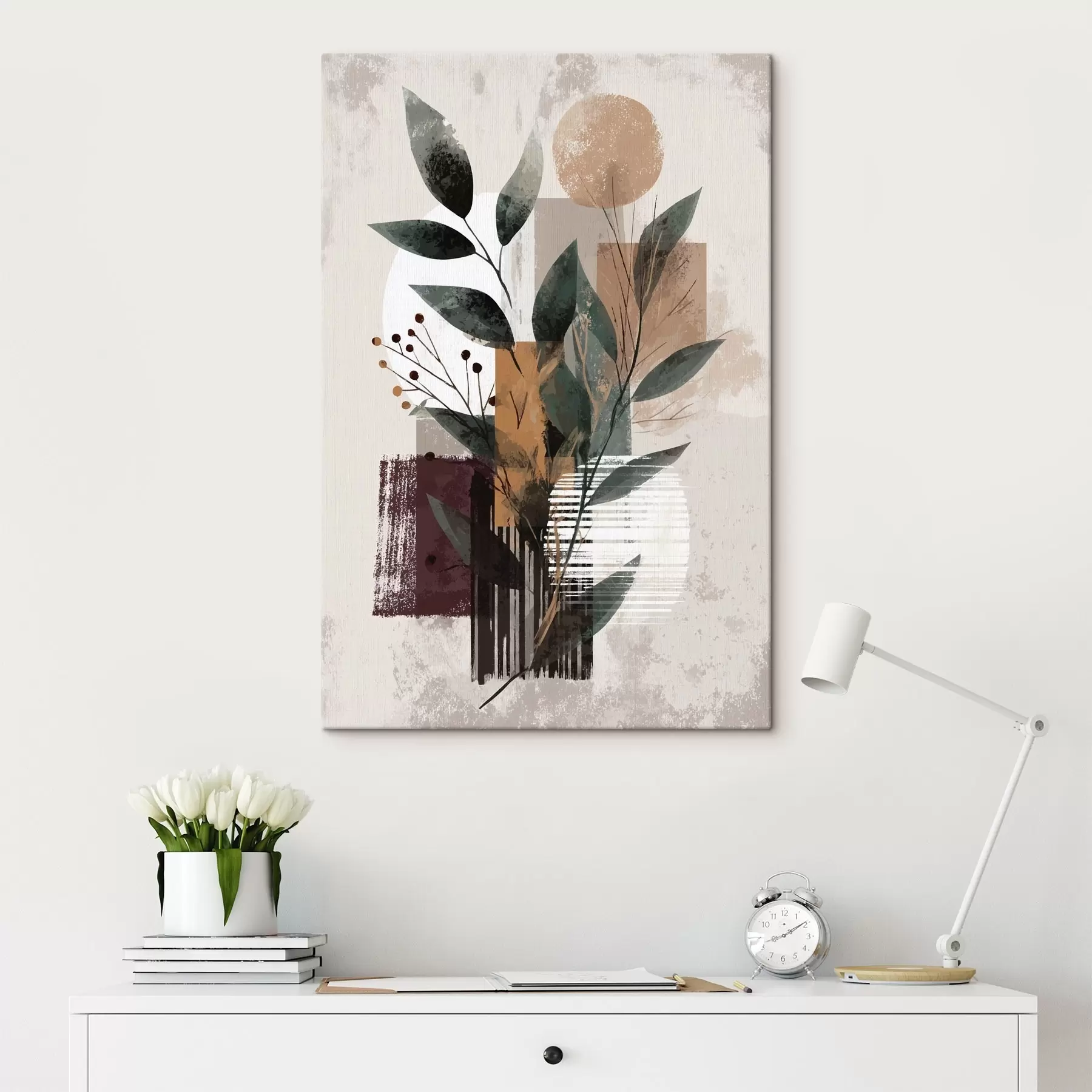  Schilderijen Bladabstractie s46393