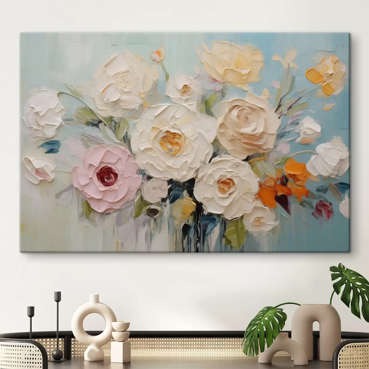  Schilderijen Bloemen in verschillende kleuren s46398