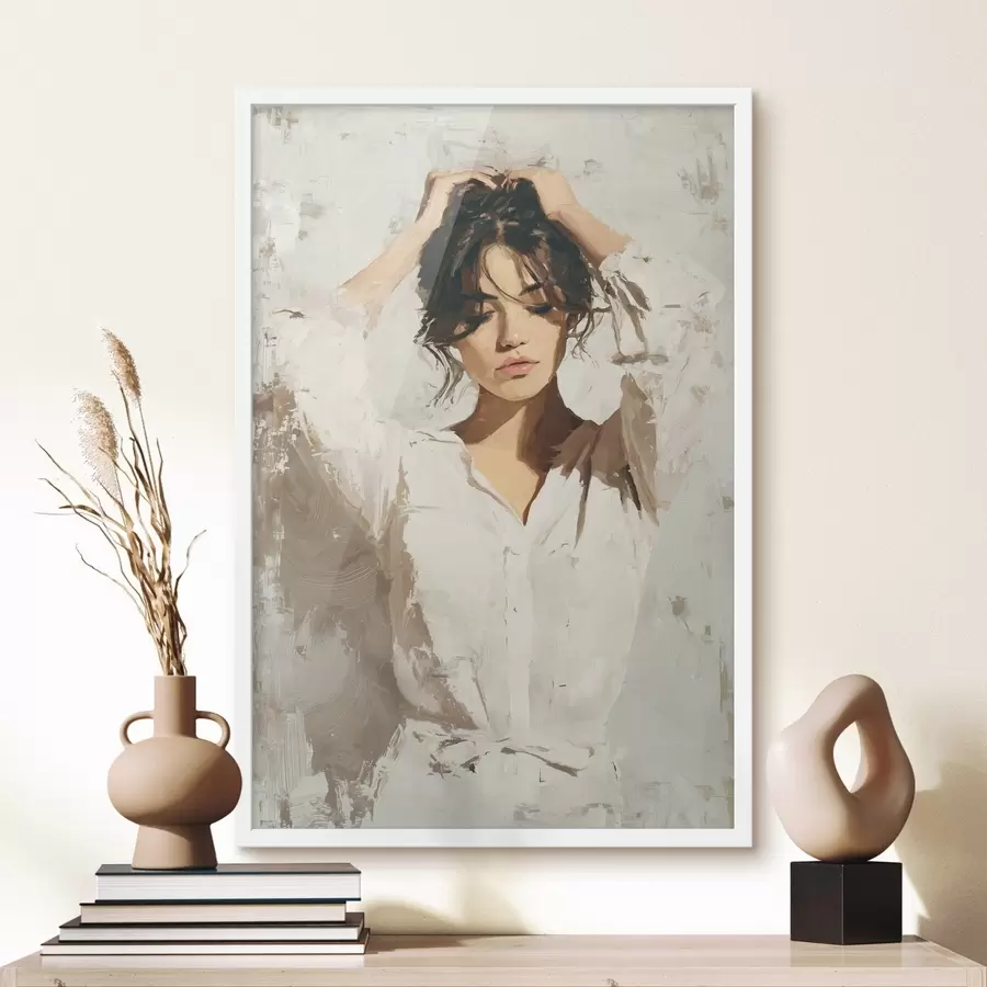 Fotobehang Vrouw in het wit f46366