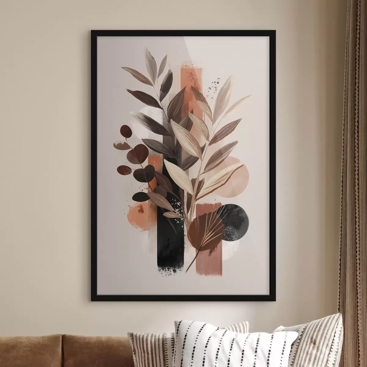 Poster Abstracte bladeren f46376