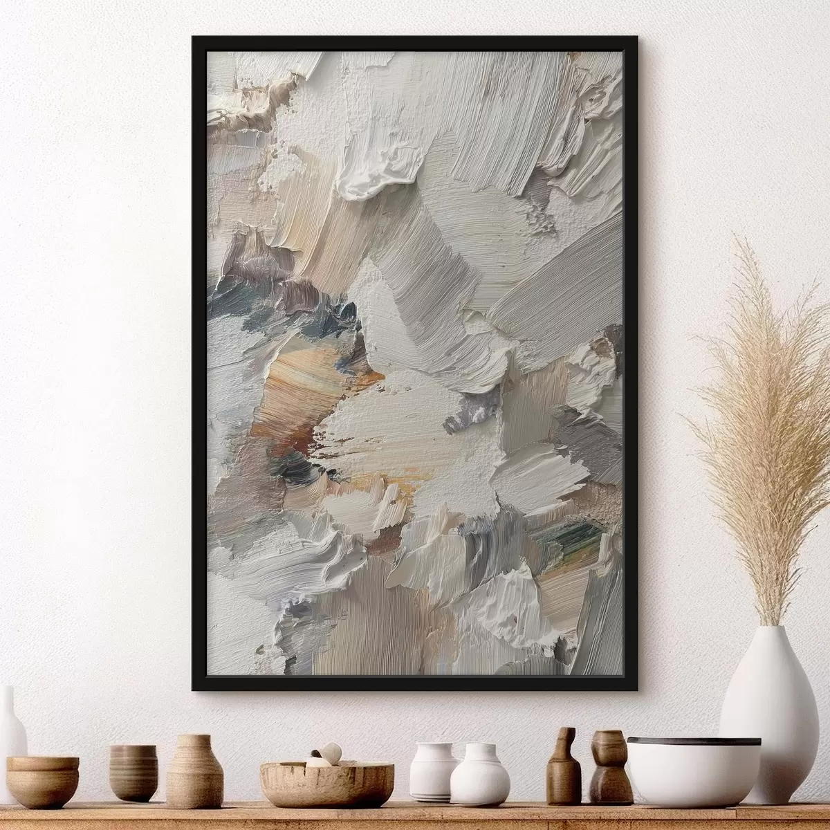 Poster Getextureerde streken f46386
