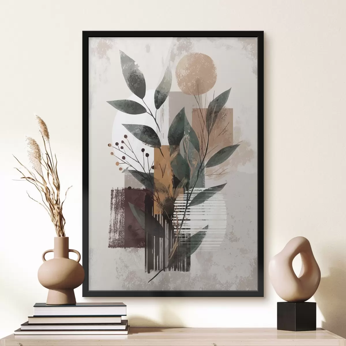 Poster Bladabstractie f46393