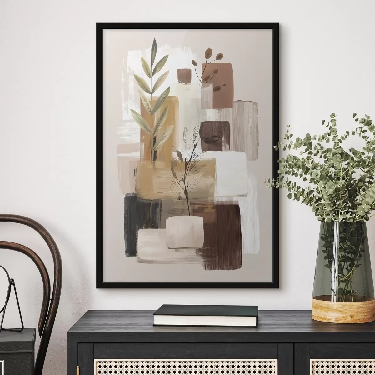 Poster Bladabstractie f46394