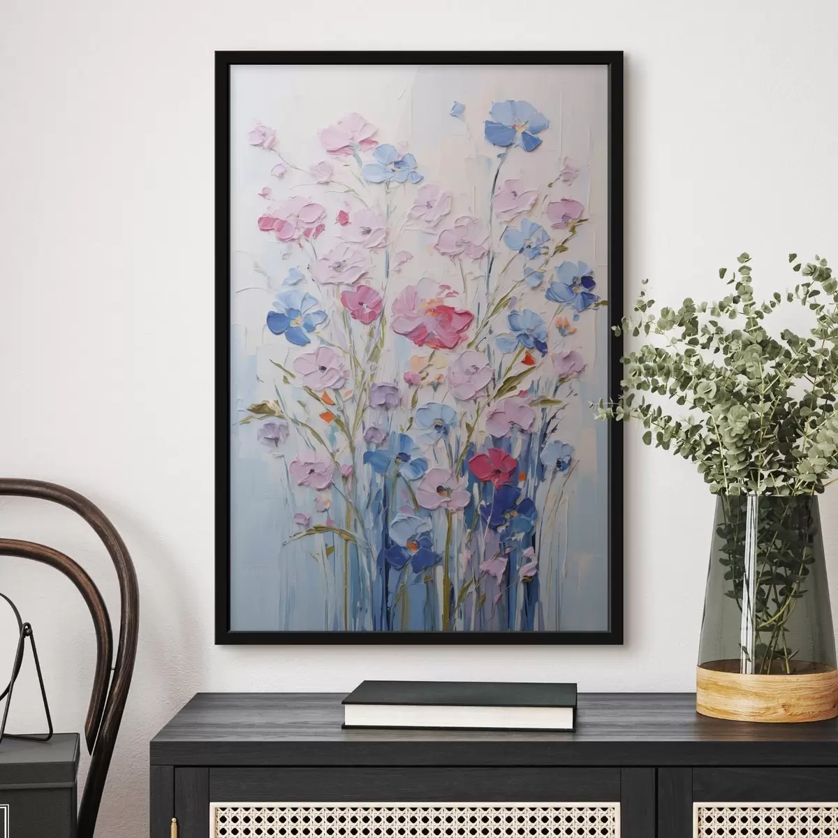 Poster Geschilderde bloemen f46395